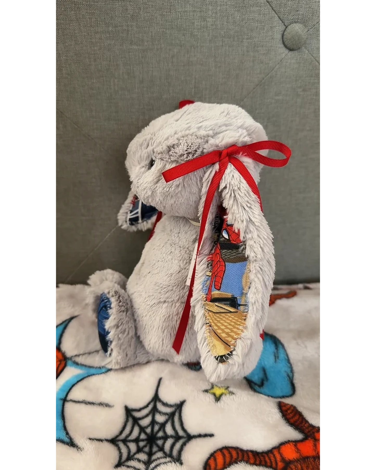 SpiderMan Custom Bunny Plush