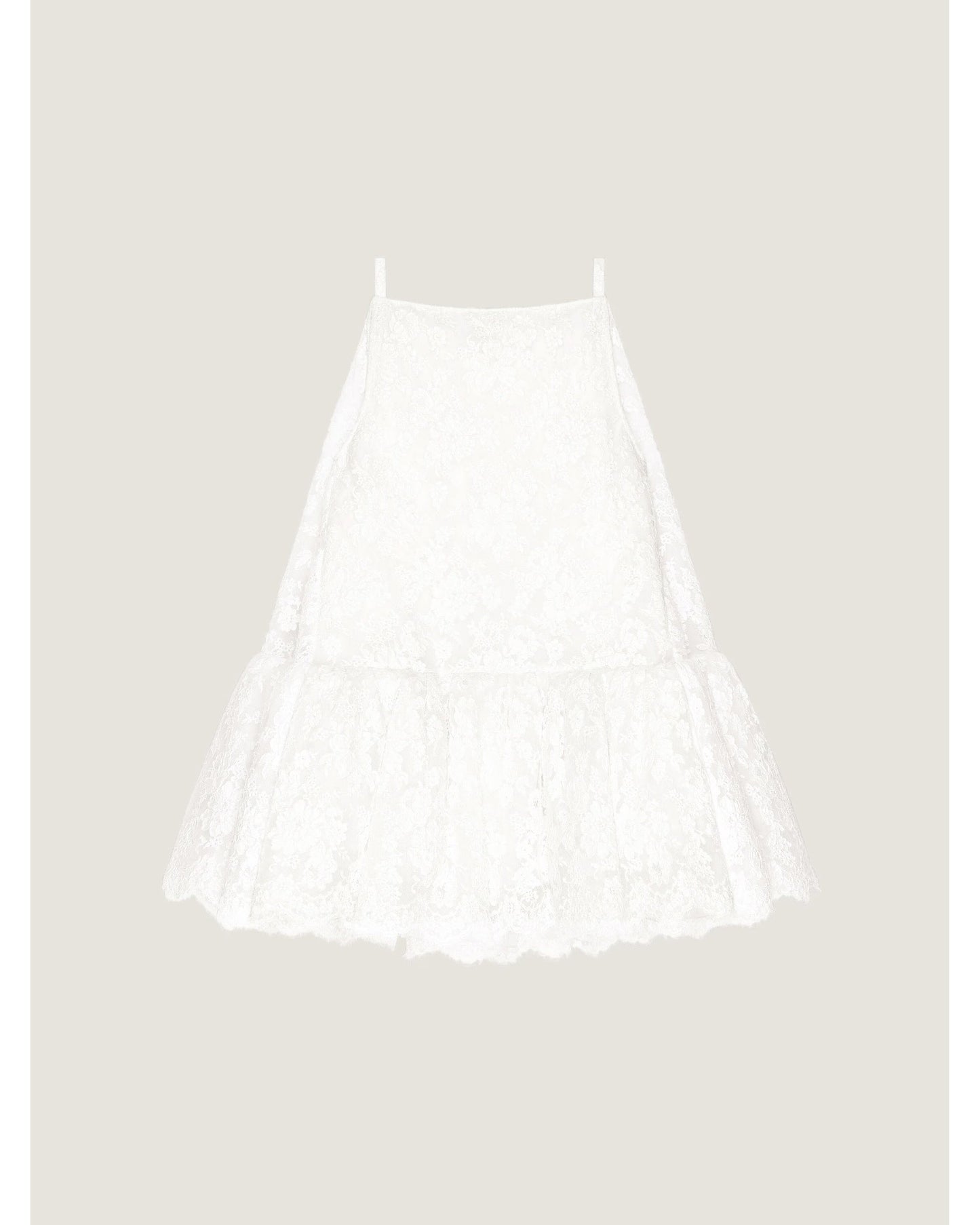 Lace Ruffle Mini Dress