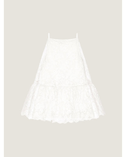 Lace Ruffle Mini Dress