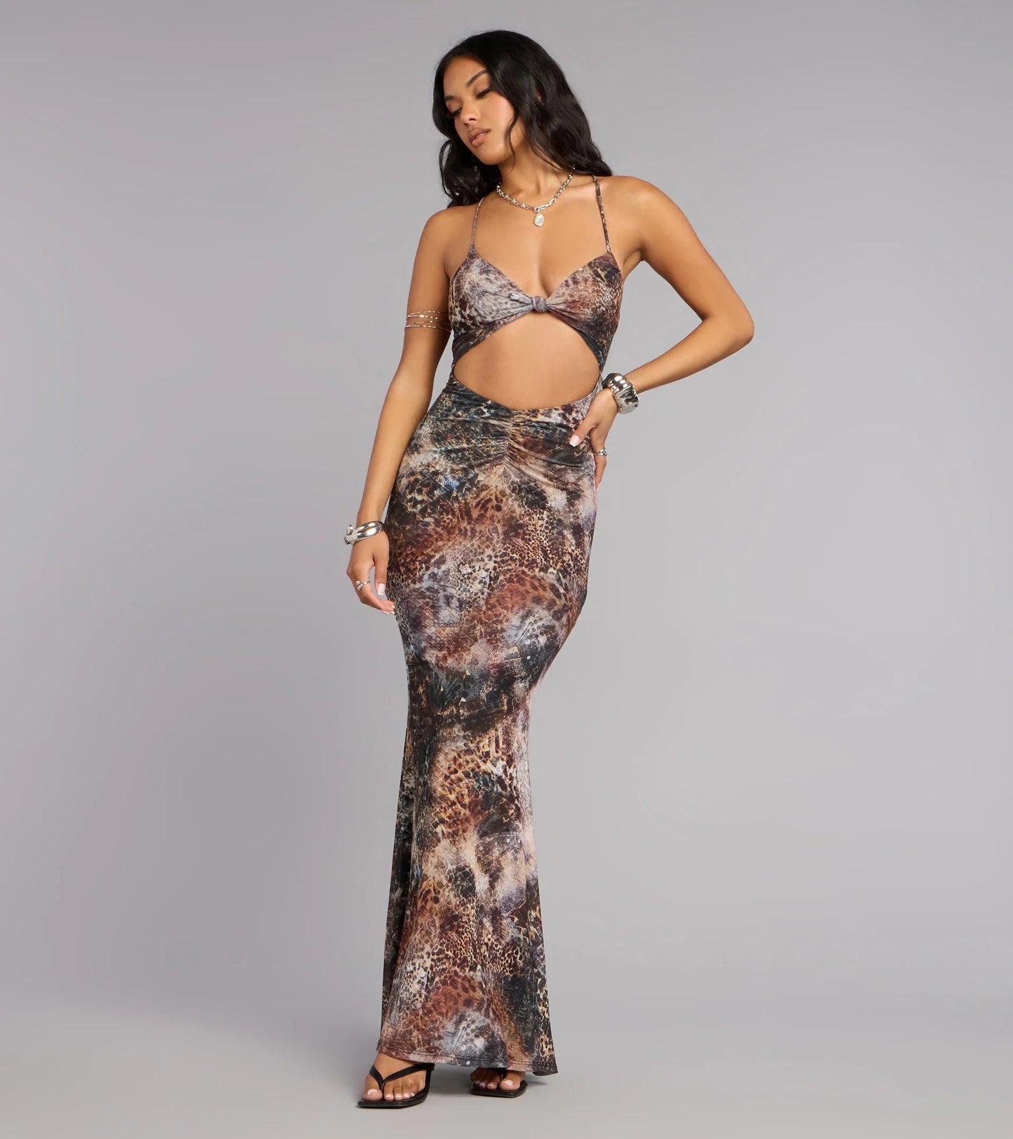 Wild Print Maxi Dress