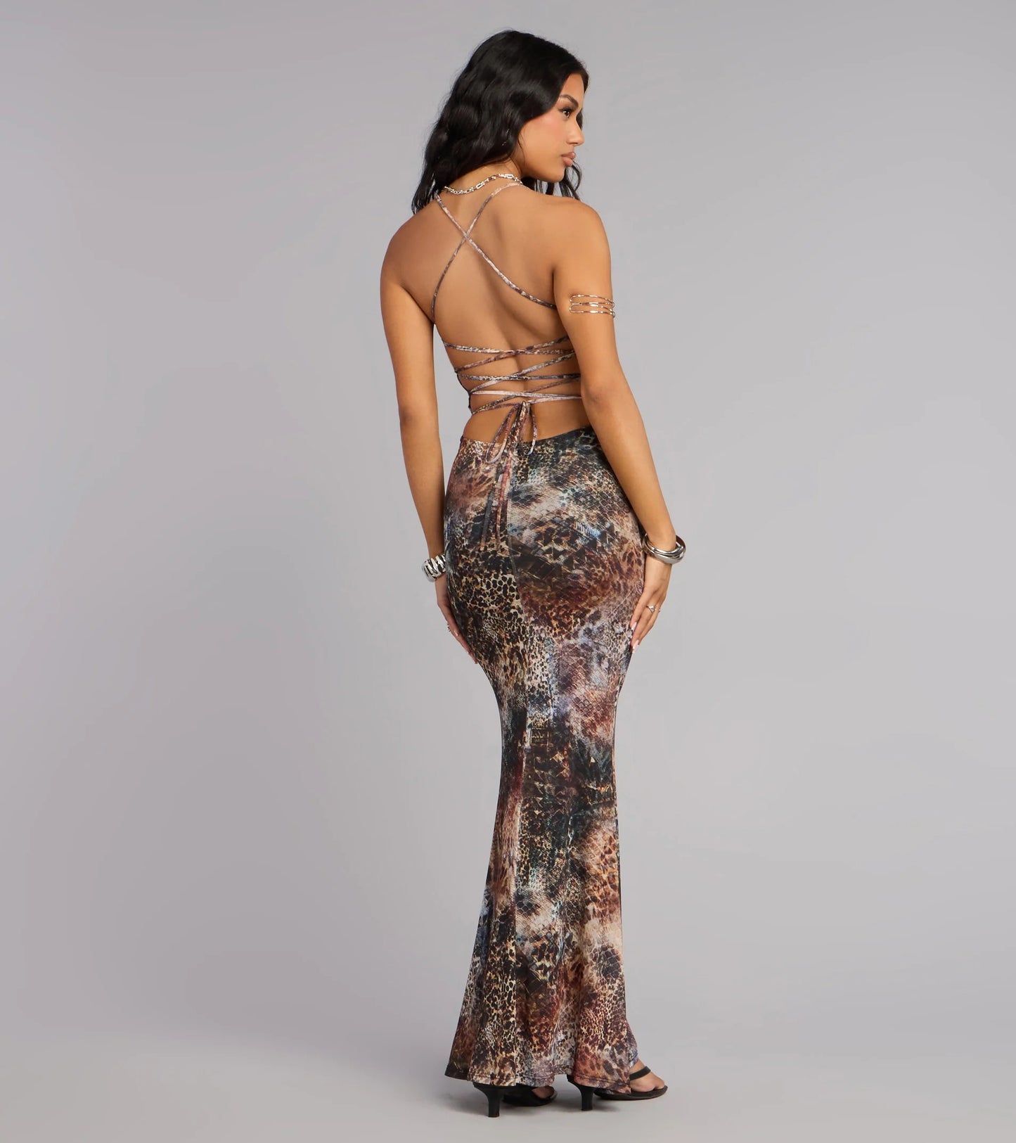 Wild Print Maxi Dress
